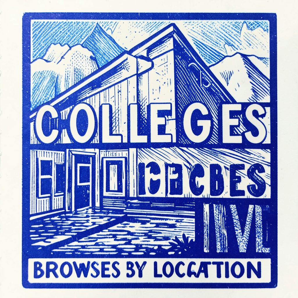 A carved linocut relief print of stacked books and a graduation cap, rendered in deep navy blue and warm cream tones, conveying academic aspiration and quiet study.